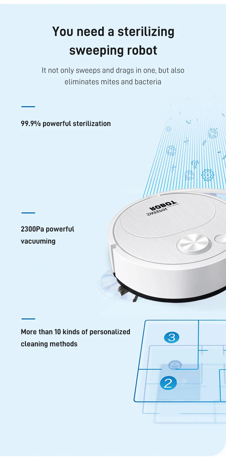 Home Smart Mini Vacuum Cleaner Usb Charging Automatic Smart Sweeping Robot Cleaning Machine