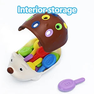 Sensory Hedgehog Toys Toddler Montessori Fine Motor Toys Baby Preschooler Educational Sensory Travel Toys for Age 1 2 3 4 Year