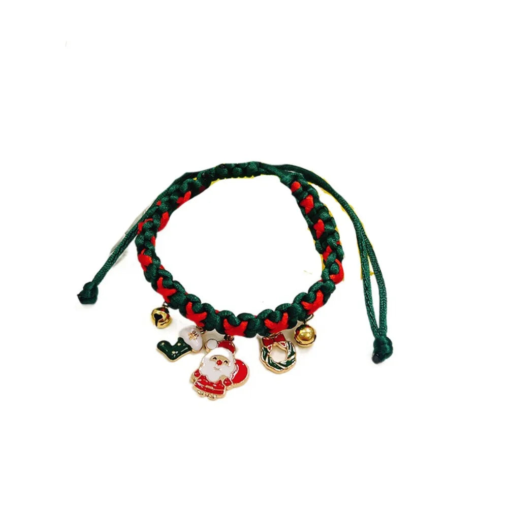 Pet Accessories Creative Christmas Pet Collar Exquisite Adjustable Pet Necklace Fashion Soft Cat Neck Strap Party