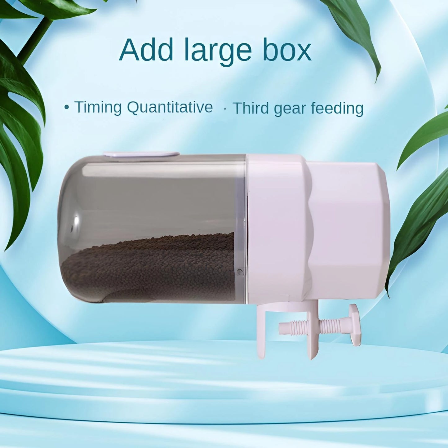 Automatic Fish Feeder with Smart Timer, 3 Feeding Modes, Large Capacity & Quiet for Aquarium Fish/Turtles