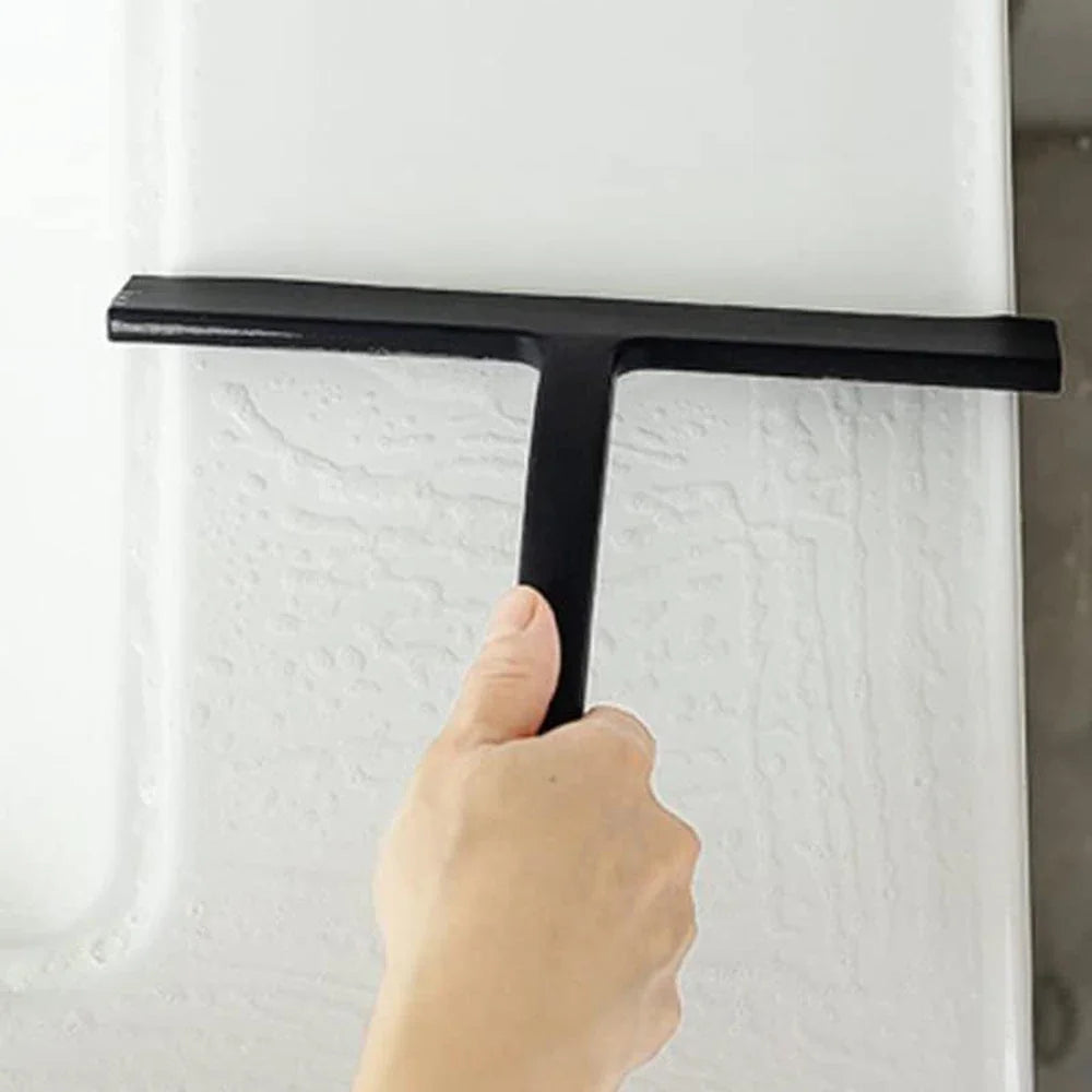Shower Squeegee  for Glass Door Shower Wall Scraper Cleaner With Silicone Holder Bathroom Mirror Wiper Scraper Glass Cleaning