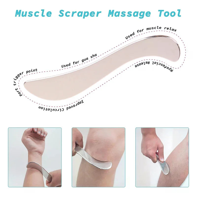 Gua Sha Stainless Steel Massage Tools Muscle Scraper Tool, Physiotherapy Tools, Muscle Gua Sha Tools