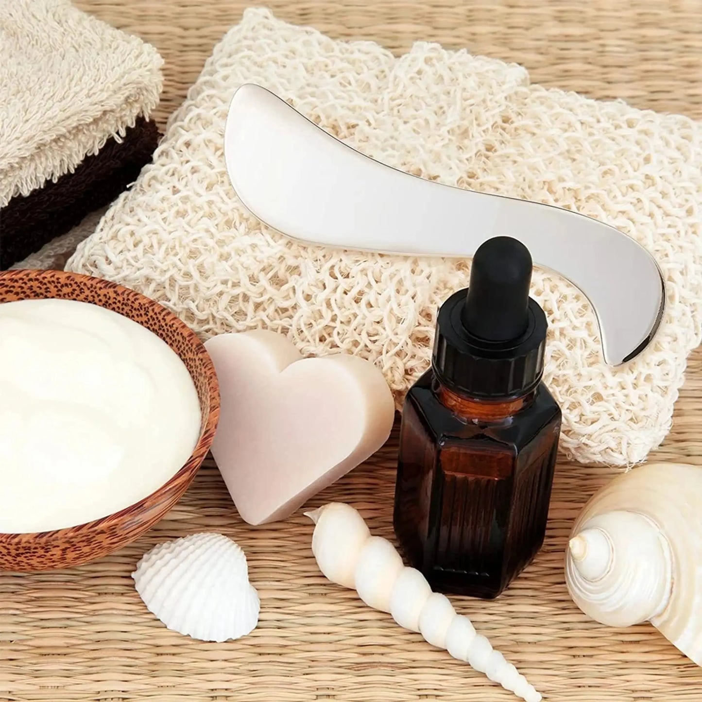 Stainless Steel Gua Sha Massage Tools Muscle Scraper Tool,Graston Tool Set for myofascial Release,Scar Tissue Massager for Back