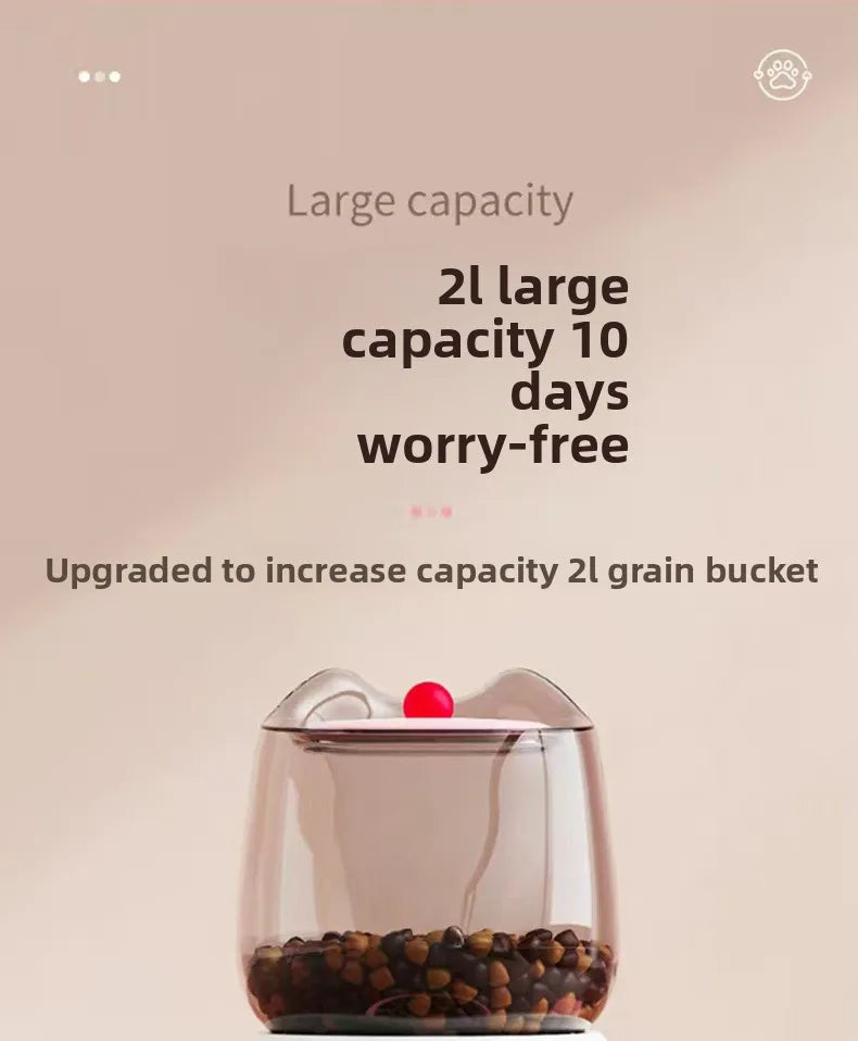 Automatic Smart Pet Feeder，Foot Pedal Operation - Free Automatic Dispenser for Cats and Dogs，Foot activated feeding system for k