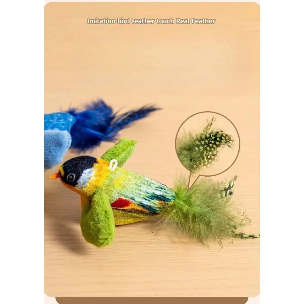 Cat toys, flying birds, cat toys, sparrows, cat claws, toys, vivid chirping, simulated birds, interactive cat toys