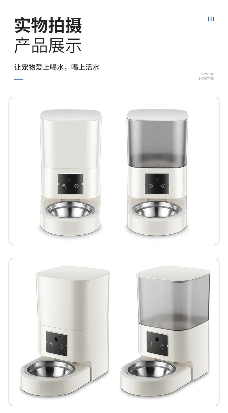 6L Smart Pet Feeder Automatic Cat Feeder Dog Slow Food Machine With Timed Quantitative Automatic Cat Food Dispenser Cat Dog Bowl