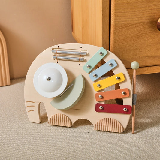 Wooden Instruments Baby Toys Educational Toys Elephant Xylophone Children's Musical Toys Newborn Birthday Gifts Music Table Toys