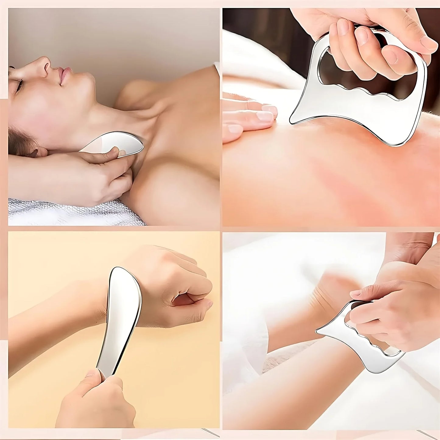Gua Sha Stainless Steel Massage Tools Muscle Scraper Tool Facial Reflexology Tools Physiotherapy Tools Muscle Gua Sha Tools