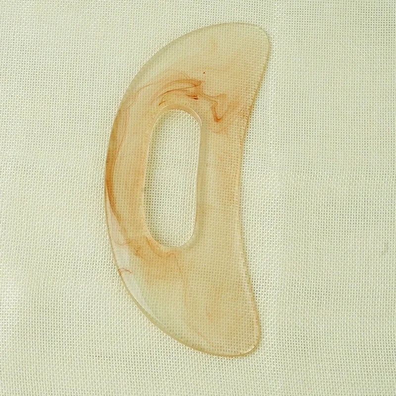 Gua Sha Massage Tool with Handle (Resin) Larger Guasha Scraping Tool for Back Neck Face Leg Massage, Lymphatic Drainage