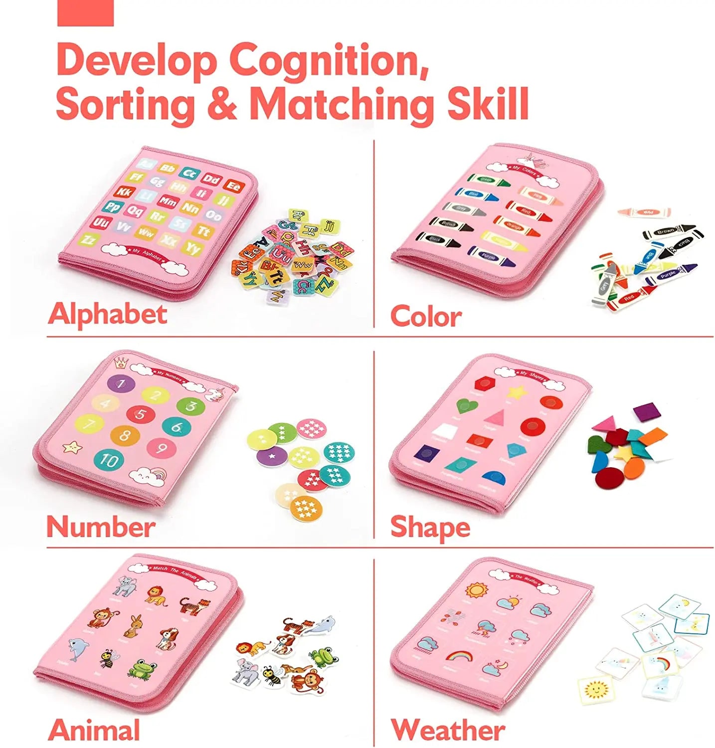 Montessori Toys Busy Board Sensory Activity Developing Board for Motor Skills,Learning Board for Toddlers  Christmas Gift