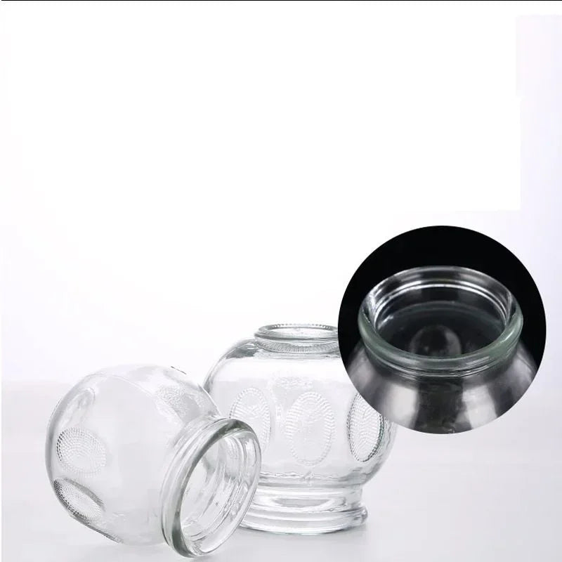 6 Pcs Gua Sha Therapy Cans Body Set Chinese Set Glass Fire Can Hand Tools Appliance Thickened Cupping Cup Massager Scraping Cups