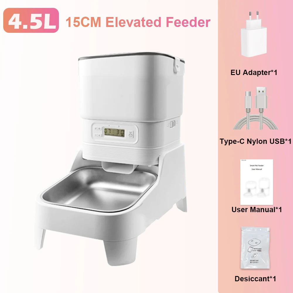 Smart Pet Feeder with 15CM Elevated Camera Tuya App Control for Busy Pet Owners FURPIPI Automatic Cats Dog Food Feeder Dispenser