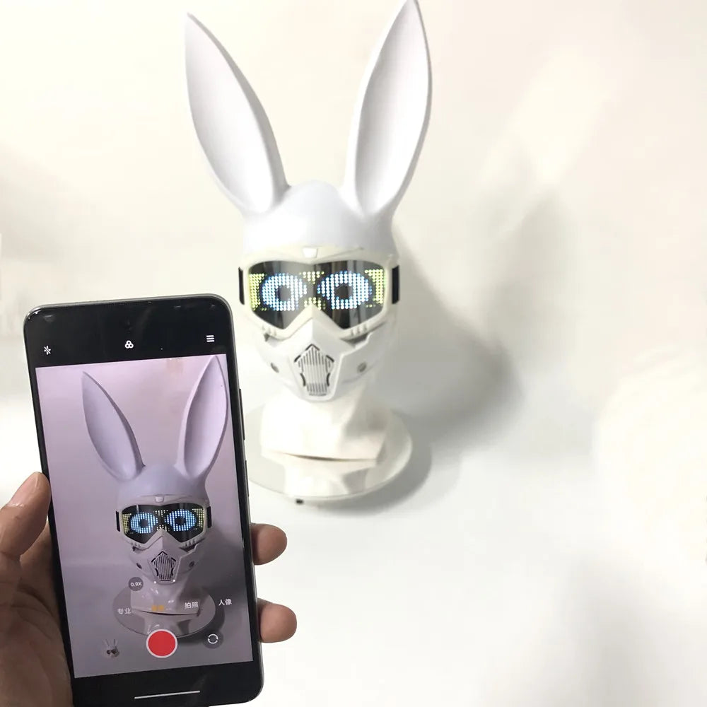 Halloween Bunny Girl Colplay Bluetooth APP Light Up Purge Mask Halloween Masquerade Party LED Face Masks for Kids Men Women