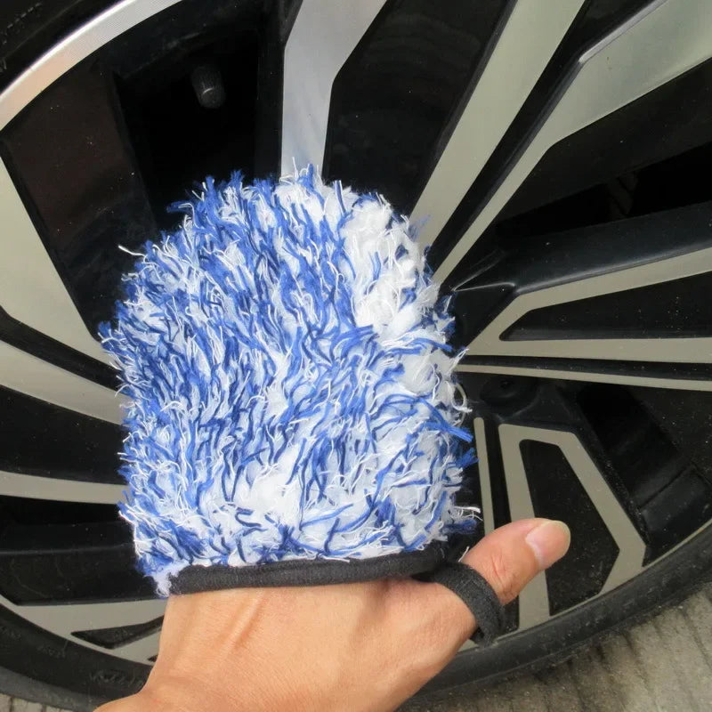 Cleaning Tools Car Wash Gloves Auto Microfiber Wheel Beauty Anti-Scratch Thickened Water-Absorbent Gloves 1pcs Auto Gadgets