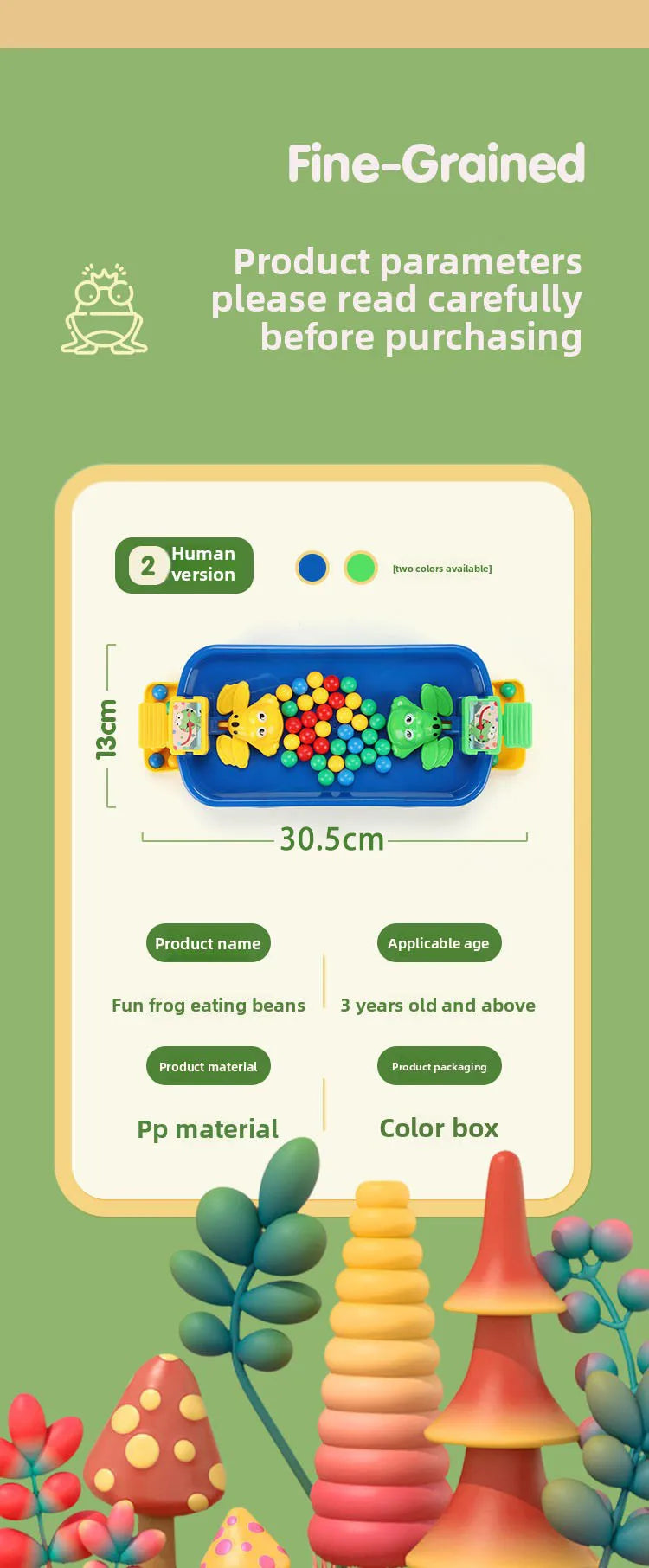 Toys Parent-child interaction Athletics Tabletop Games Strategy Game For Children Family Gathering Toys Frog Eat Bean Game