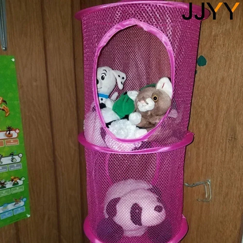 Cylindrical Multi Layer Hanging Wall Storage Organizer Toy Clothes Bag for Home Organization