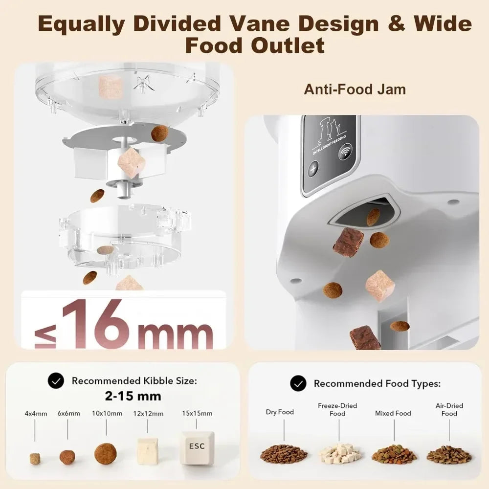 WiFi Automatic Cat Feeder 4L 2.4G Timed Multiple Auto Smart Dog Electric Self Feeding Remote Control Dry Food Basic Dispenser