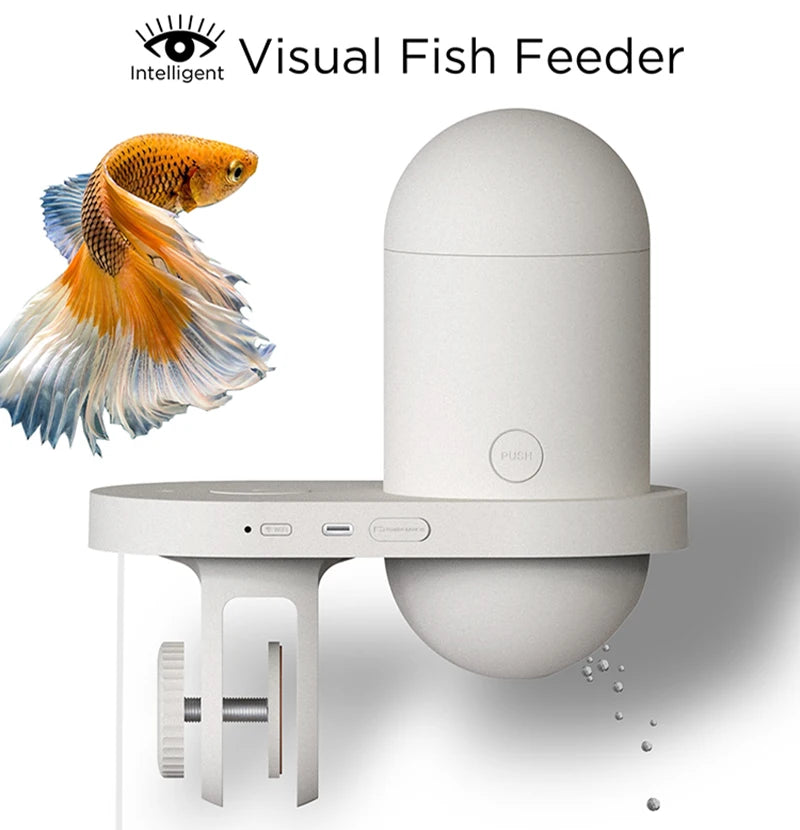 New Aquarium Fish Feeder  2K High-definition Camera  With WiFi Wireless application and Timed Feeders for Automatic Fish Feeder