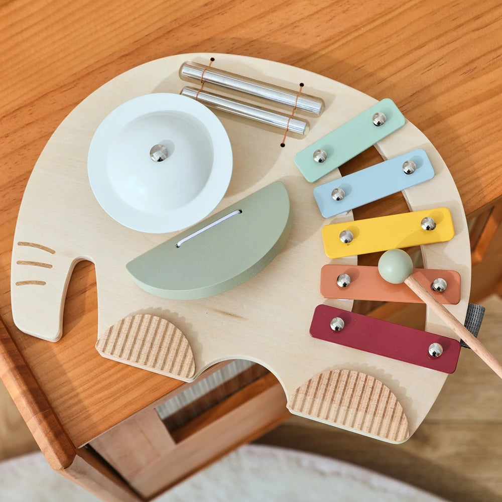 Wooden Instruments Baby Toys Educational Toys Elephant Xylophone Children's Musical Toys Newborn Birthday Gifts Music Table Toys