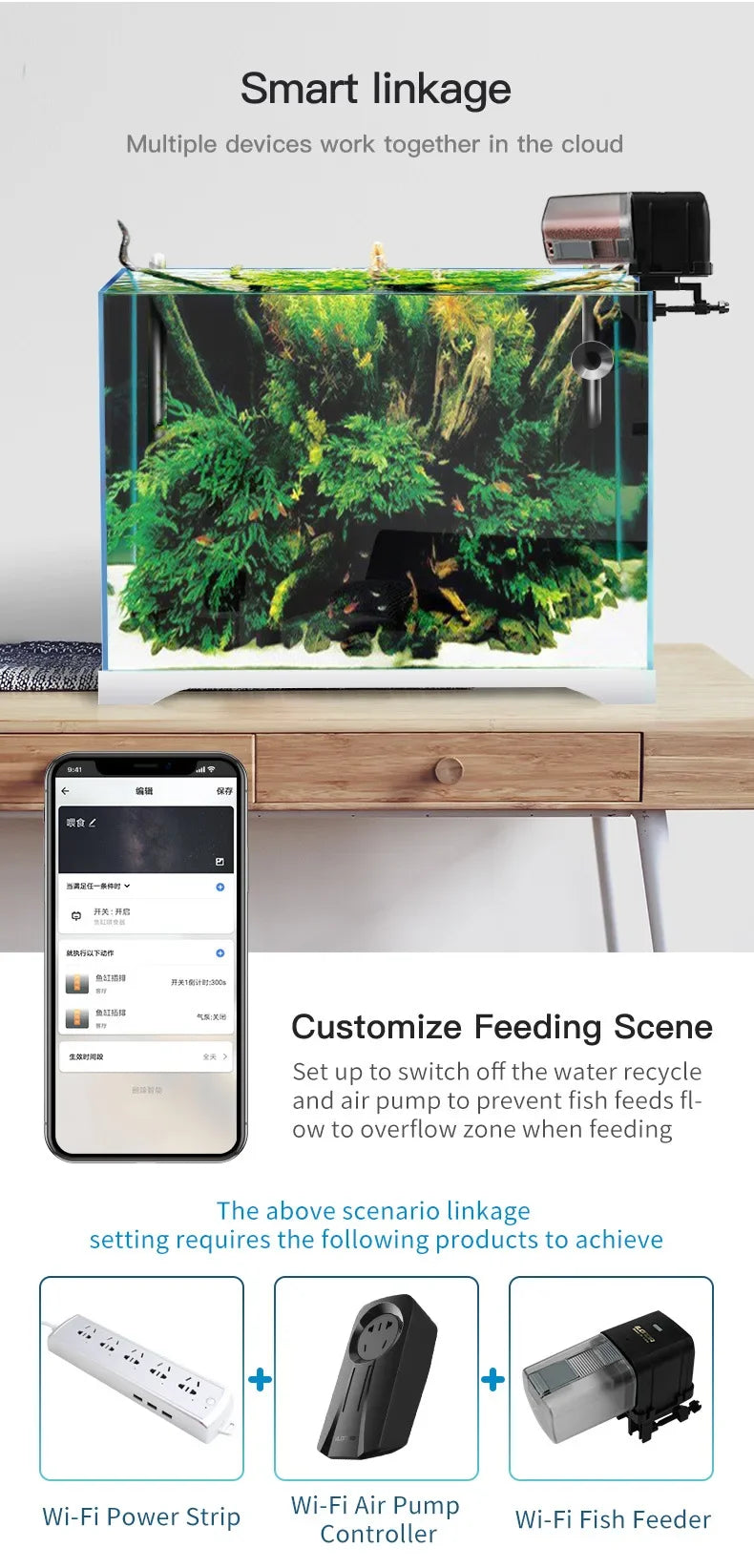 Automatic Aquarium Fish Tank Feeder Timing/Wifi Wireless Smart Phone App Intelligent Speaker Voice Remote Control Fish Feeding