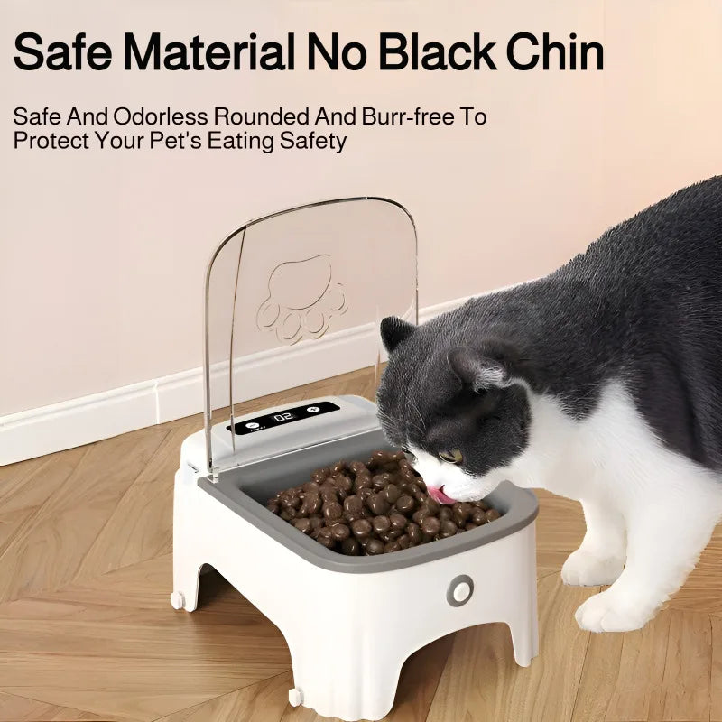 Pet Smart Sensor Feeder Automatic Sensor Open Lid Feeding Machine Cat Food Moistureproof Neck Care Smart Feeder for Small Dog
