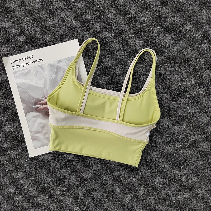 Women Breathable Sports Bra Shockproof Fitness Tops Push Up Gym Crop Top Brassiere Sport Bras Gym Workout Top Seamless Yoga Bra