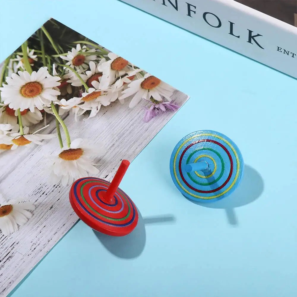 Toys Educational Game Peg-Top Spinning Top Wooden Rotate Gyro Desktop Spinning Top Woode Spinning Top Toy Wooden Gyro Toys