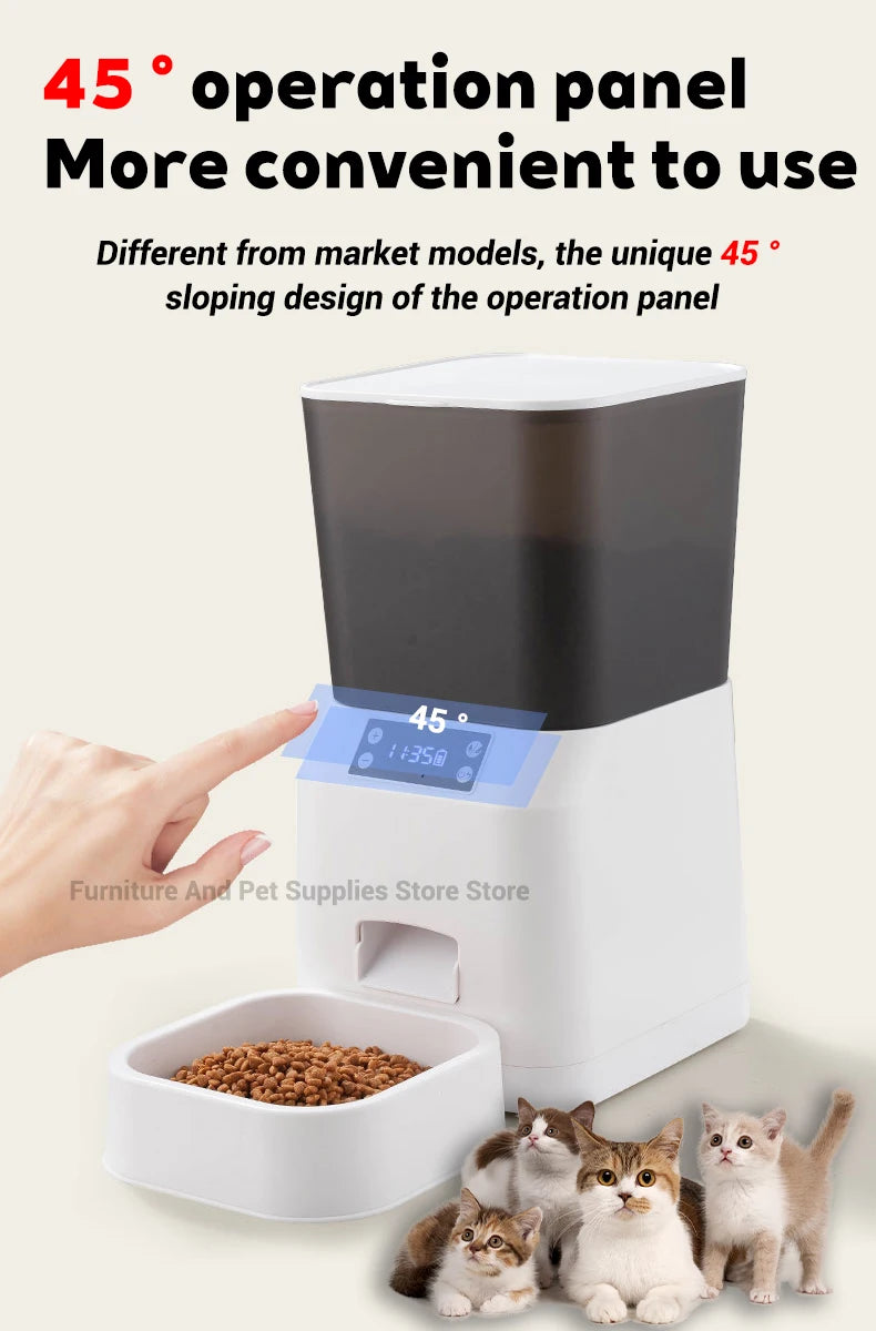 4.5L Smart pet feeder automatic cat feeder dog slow feeder timed and quantified automatic cat food dispenser cat and dog bowl