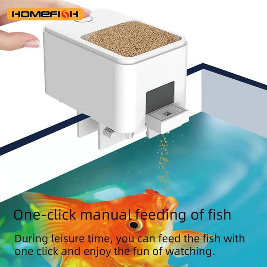 WiFi Smart Automatic Feeder Aquarium Goldfish Timing Feeder 100ML Large Capacity APP Control Feeding Records Remind Fish Feeder