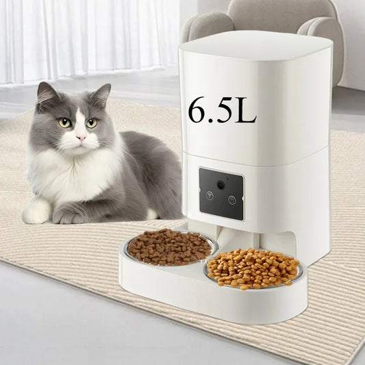 6L Smart Pet Feeder Automatic Cat Feeder Dog Slow Food Machine With Timed Quantitative Automatic Cat Food Dispenser Cat Dog Bowl