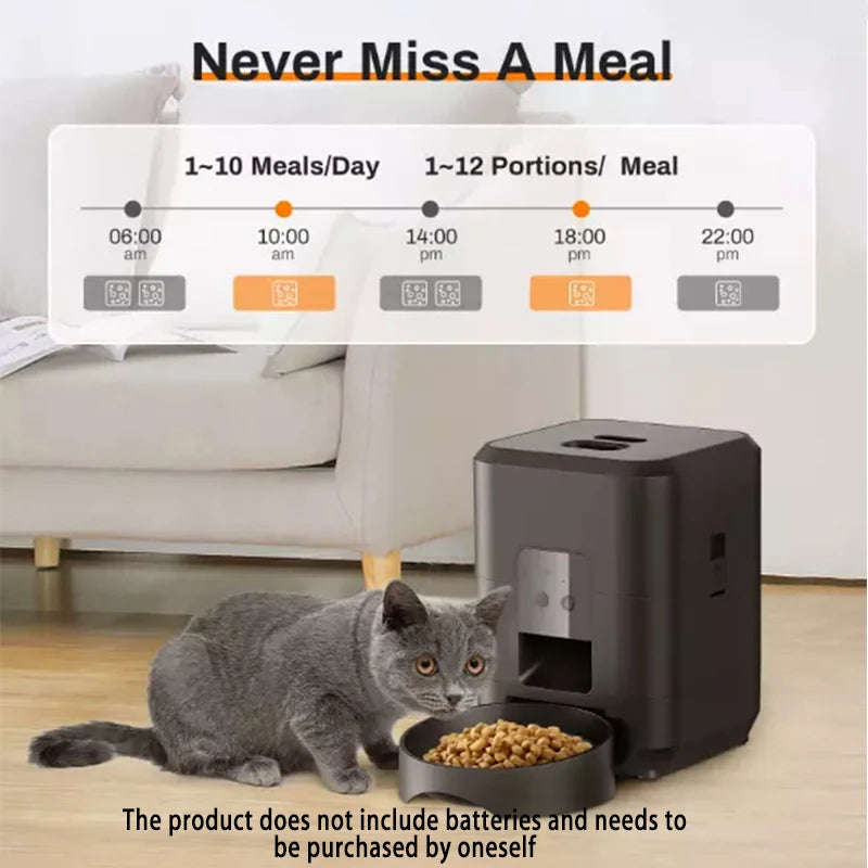 2L Smart Control Pet Feeder WIFI Feeders For Cats Remote Feeding cat Food Dispenser Automatic Pets Feeder