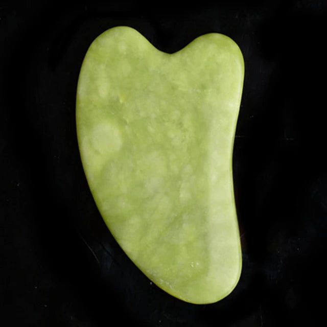 Natural Jade Stone Guasha Board Gouache Scraper For Body Acupoint Press SPA Acupuncture Skin Facial Care Massage Anti Aging Tool