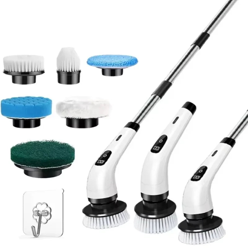 Household Cordless Spin Scrubber Kitchen Gadgets Hair Brushes Bathroom Broom Toilet Mops Electric Multipurpose Cleaning Brush