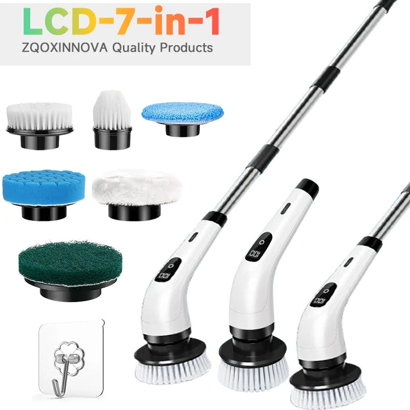 Household Multipurpose Cleaning Brush  Kitchen Gadgets Hair Brushes Bathroom Broom Toilet Mops Electric Cordless Spin Scrubber
