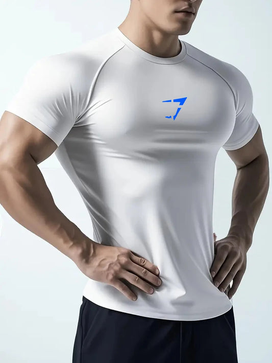 Fitness T-shirt with high elasticity, quick drying and breathable short sleeves suitable for sports running and fitness clothes