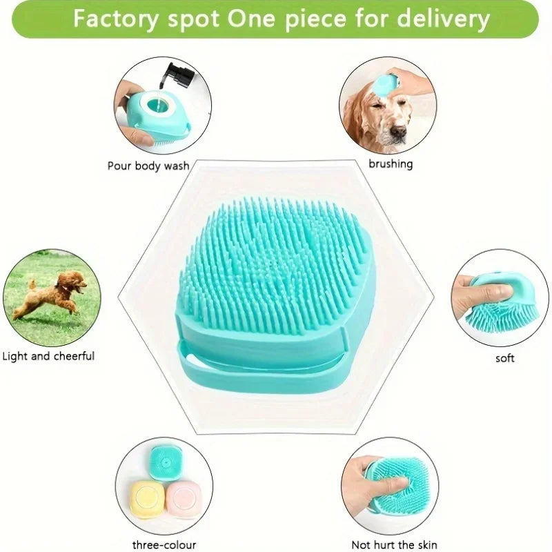 9 Pieces/pet Grooming Kit Includes Hair Removal Brush, Flea Brush, Bath Brush, Nail Clipper and Toothbrush, Storage Bag