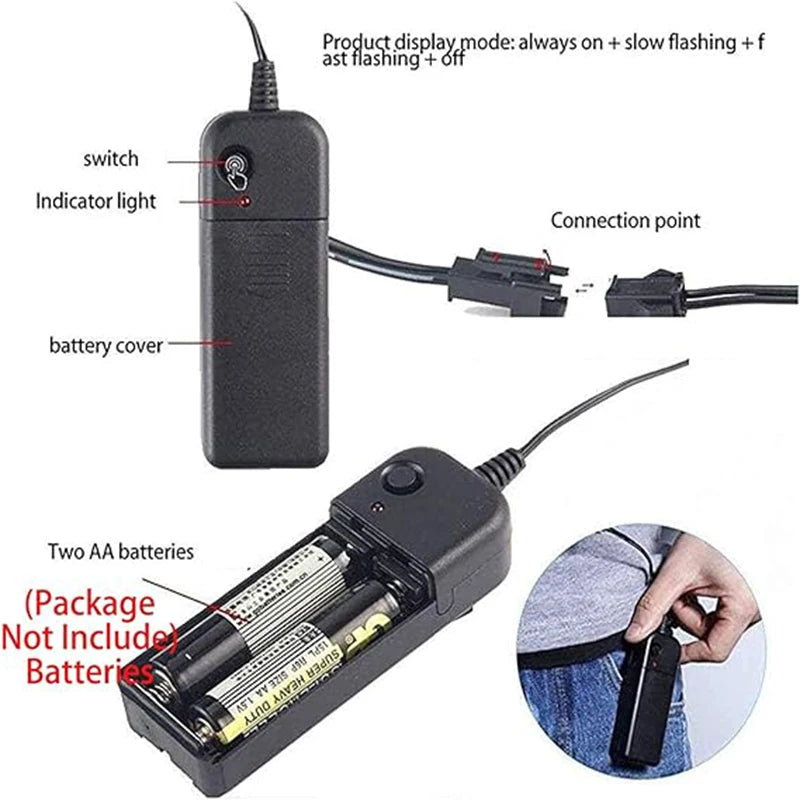 LED Fox Mask Halloween Mask Japanese Anime Cosplay Luminous Mask Suitable for Masquerade Holiday Party No Batteries Included