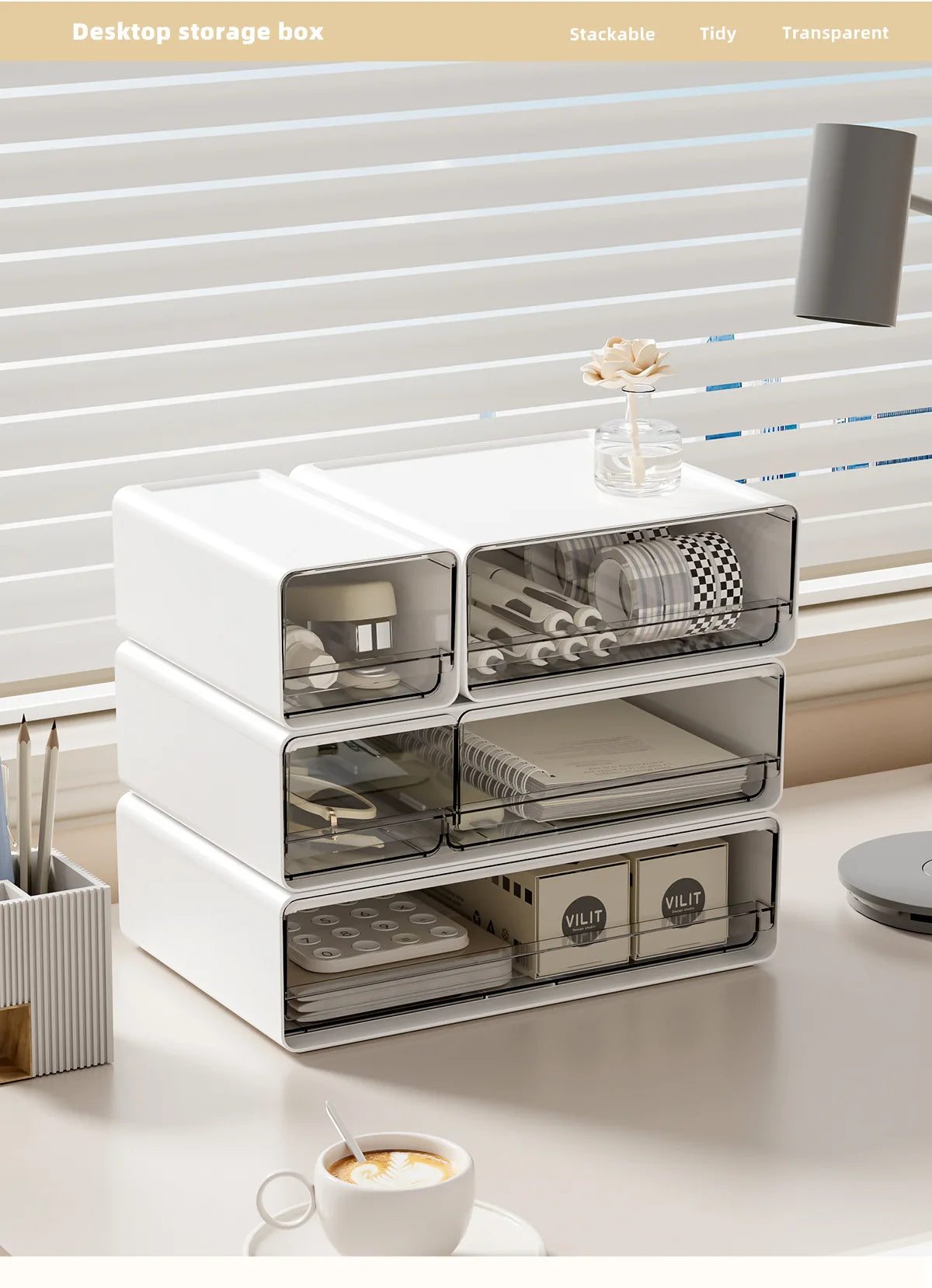 Simple Der Sle Desktop Organizer Cosmetic Storage Cabinet Office Document Storage Box Multi ids Space Saver