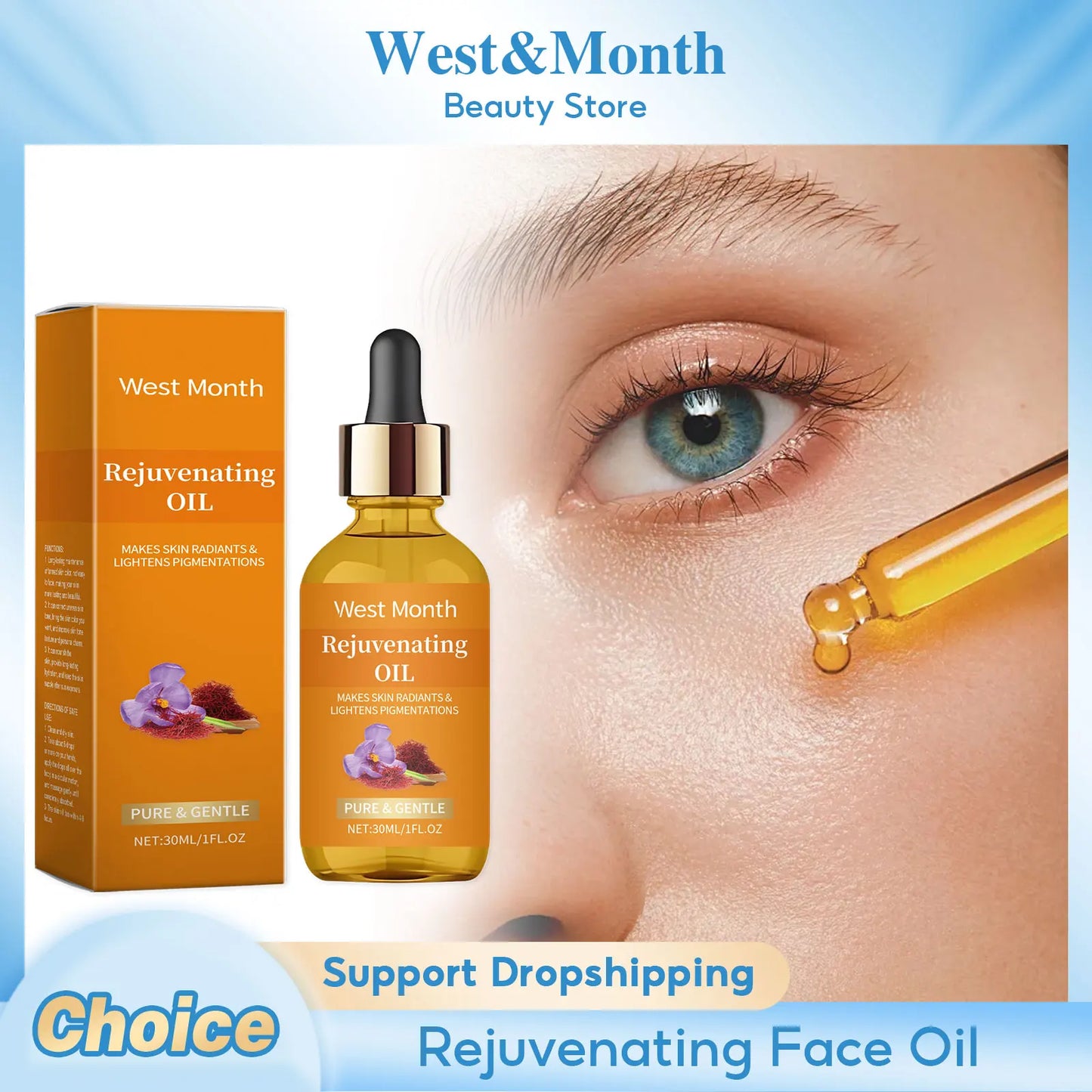 Saffron Serum Anti Wrinkle Lifting Firm Moisturize Smooth Soften Increasing Skin Elasticity Prevent Dryness Facial Essential Oil