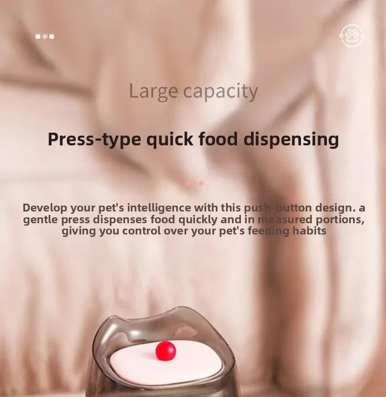 Automatic Smart Pet Feeder，Foot Pedal Operation - Free Automatic Dispenser for Cats and Dogs，Foot activated feeding system for k