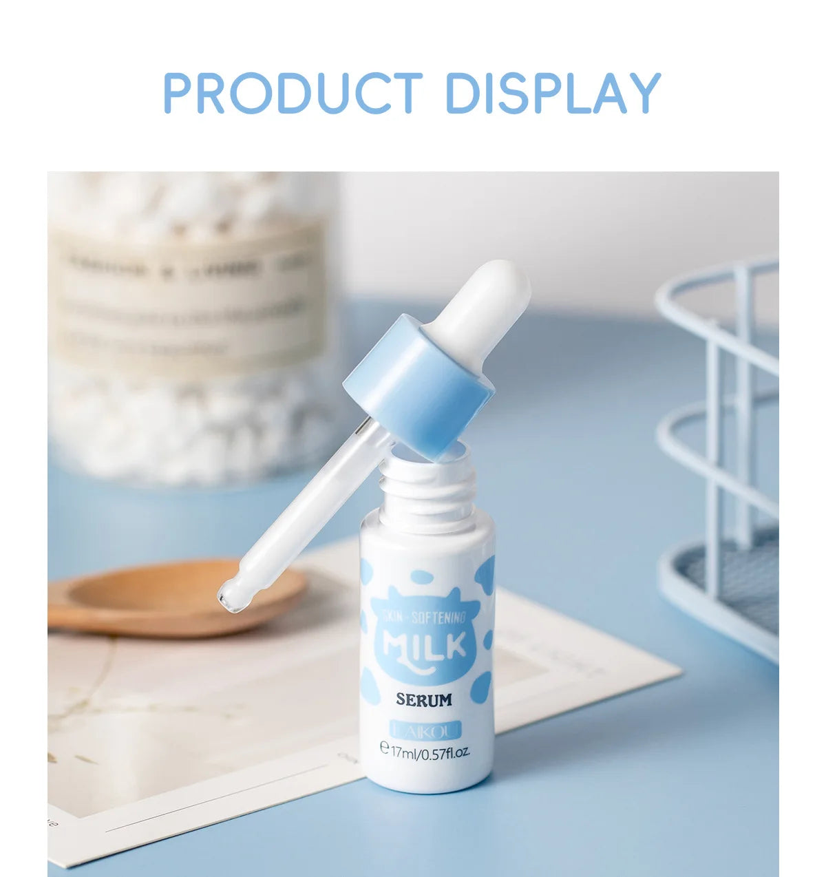 Milk Facial Serum for Face Skincare Moisturizing Hydrating Facial Essence Beauty Face Serum Cream Skin Care Products 17ml