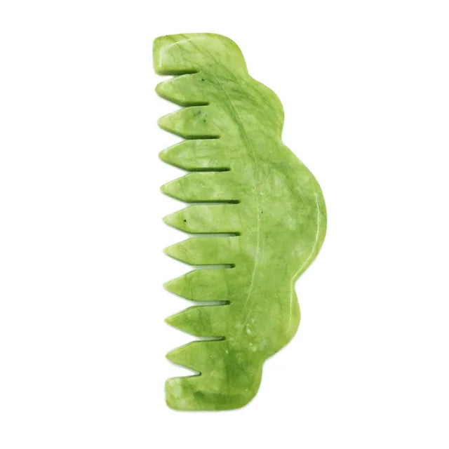 Natural Jade Stone Guasha Board Gouache Scraper For Body Acupoint Press SPA Acupuncture Skin Facial Care Massage Anti Aging Tool