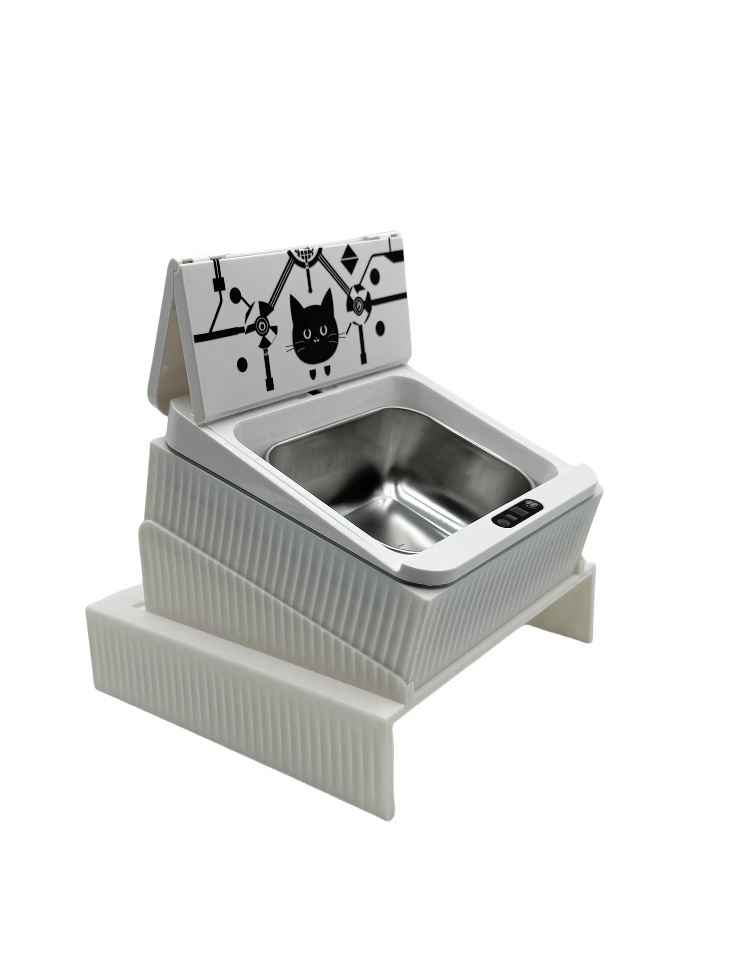 Cat Automatic Feeder Smart Infrared Auto-Opening Pet Bowl Long-lasting Energy with Sealed Lid for Home Outdoor Camping