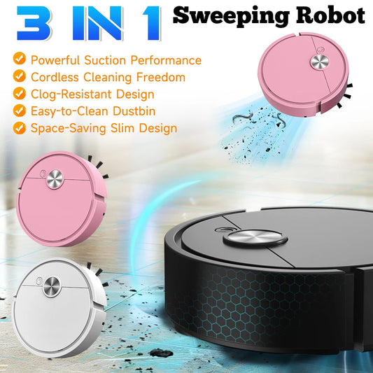 Sweeping Robot Vacuum Cleaner Mopping 3 In 1 Smart Wireless Dragging Cleaning Sweep Floor for Home Office Hair Stubborn Dirt