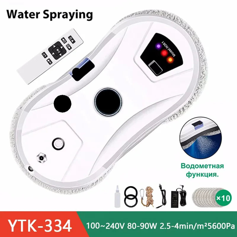 DIVEDEER Home intelligent cleaning robot with automatic water spraying function, anti drop magnetic glass cleaning machine