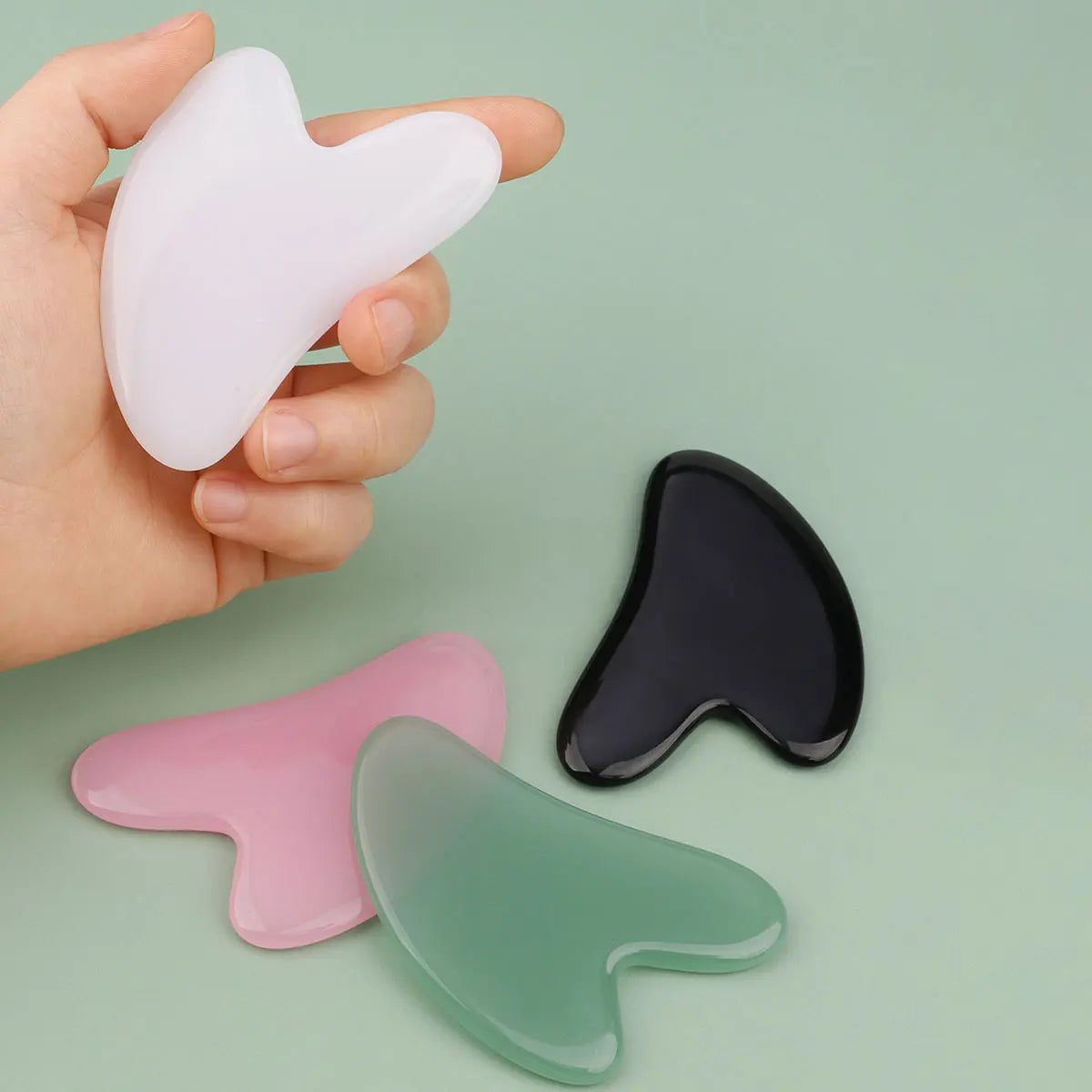 Gua Sha Board Facial Scraping Scrapping Plate Natural Resin Face Spa Massager Guasha for Neck Back Body Beautiful Tool