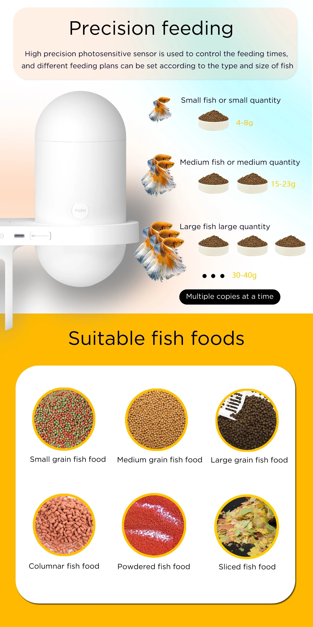 New Aquarium Fish Feeder  2K High-definition Camera  With WiFi Wireless application and Timed Feeders for Automatic Fish Feeder