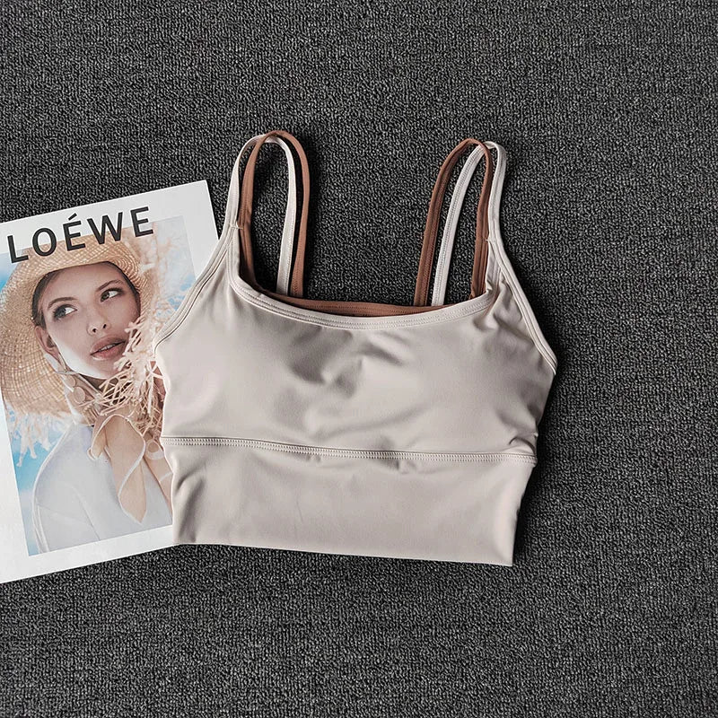 Women Breathable Sports Bra Shockproof Fitness Tops Push Up Gym Crop Top Brassiere Sport Bras Gym Workout Top Seamless Yoga Bra