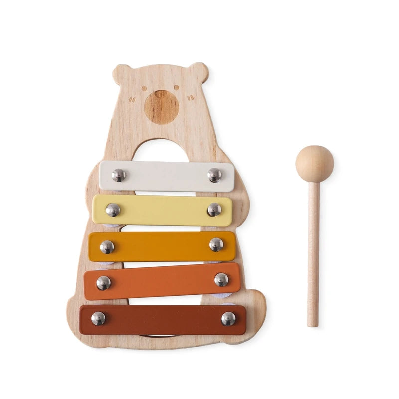 Montessori Toys Baby Music Toys Musical Instrument Wooden Educational Toys Baby 0 3 Years Toys Bear Xylophone Children toys