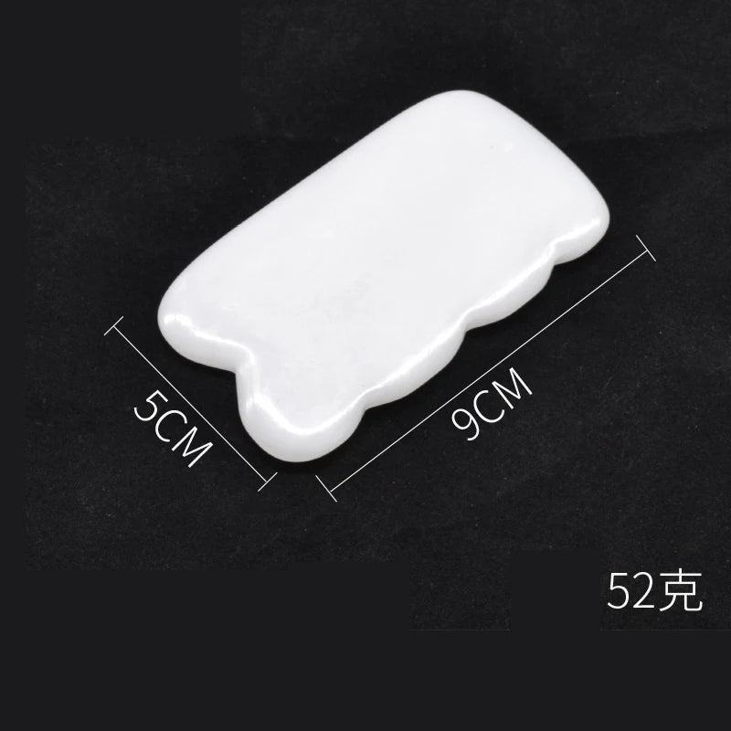 Natural White Jade Gua Sha Board Jade Stone Scraping Massager Gouache Scraper Facial Lift SPA Acupuncture Skin Care Tools
